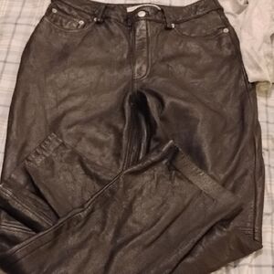 Tommy Hilfiger Black Leather Pants Vintage 2000 Yr. Sz 8